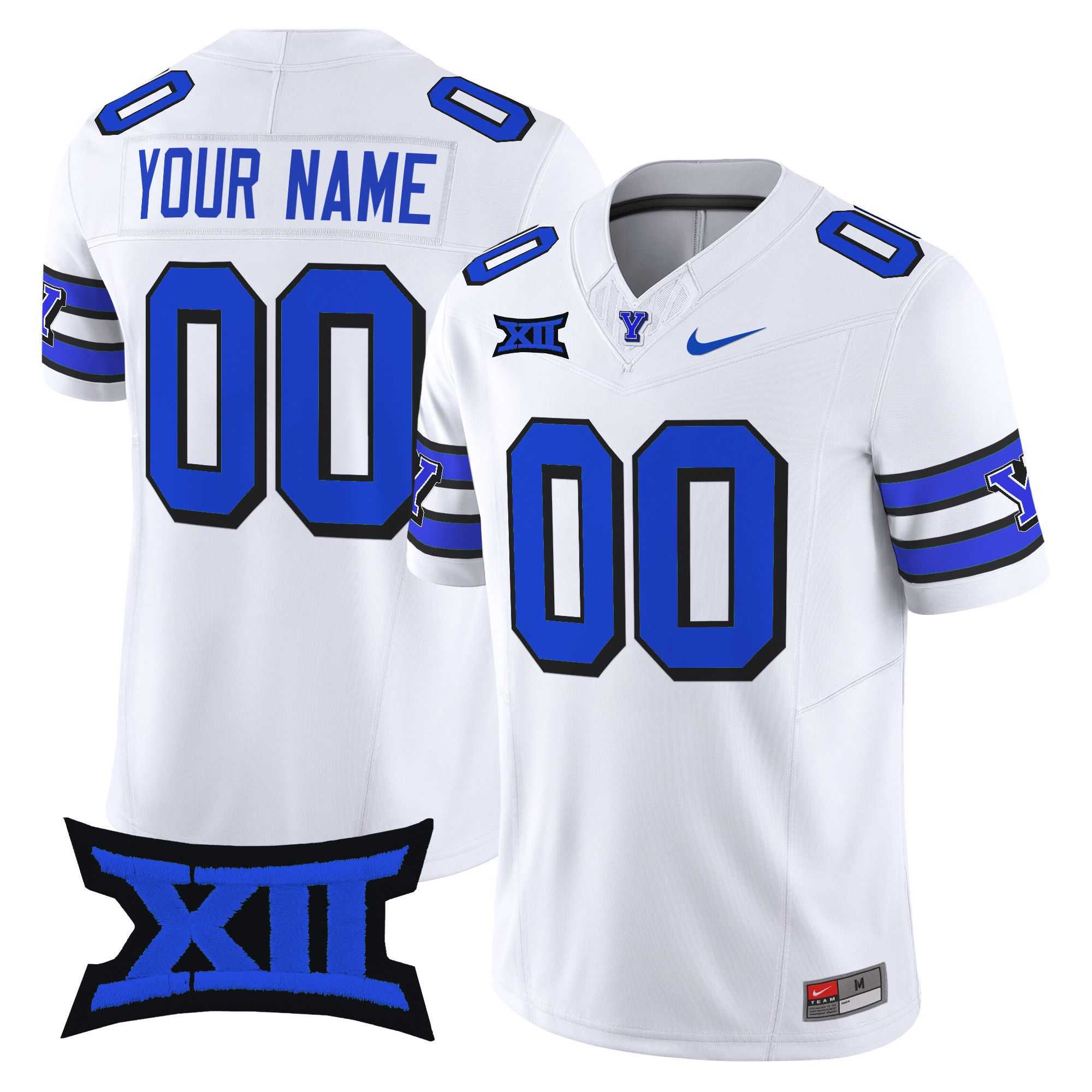 Men BYU Cougars White Nike 2024 Vapor Limited Custom NCAA Jersey style 1